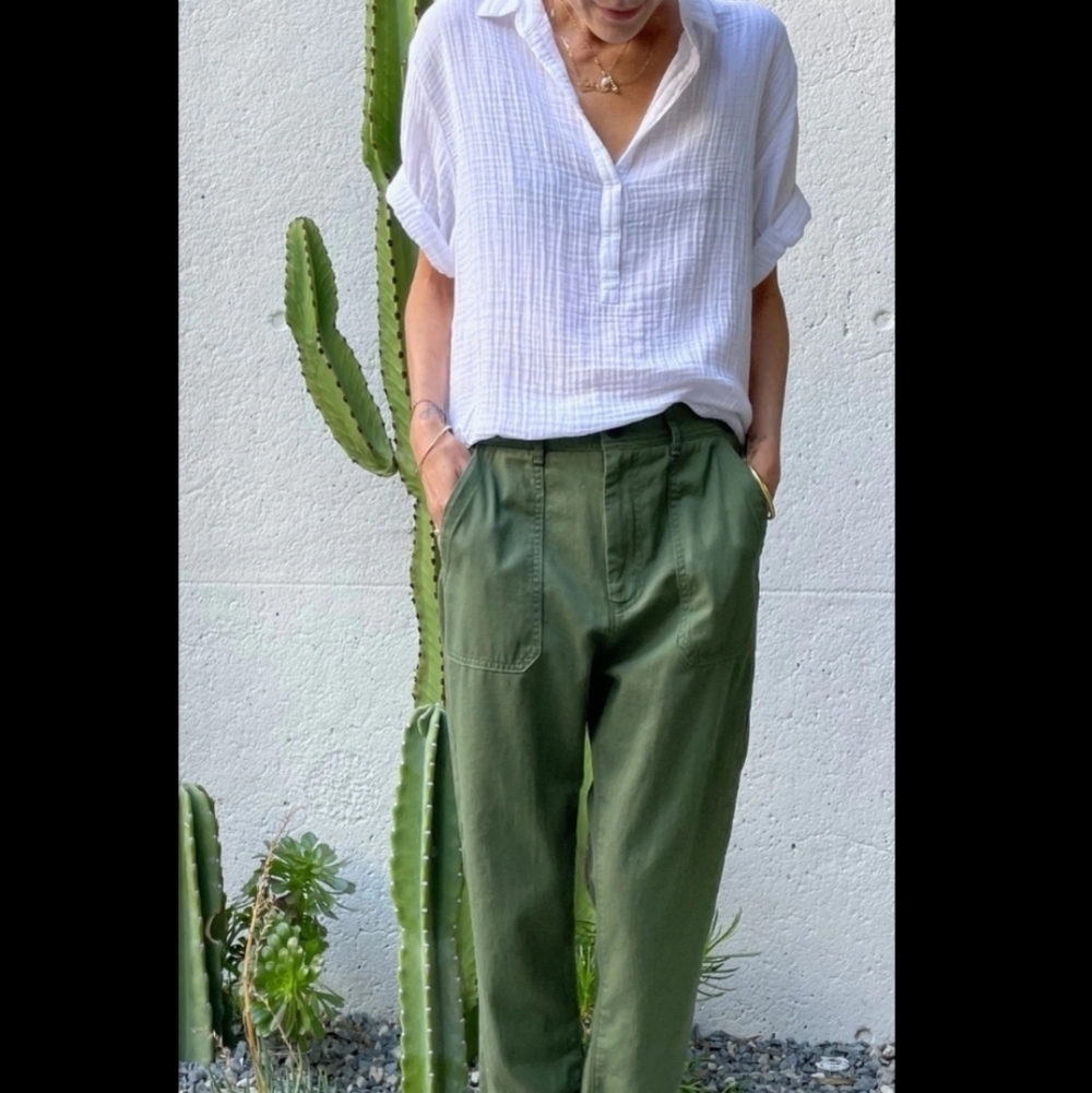 SEVEN7 UTILITY ARMY GREEN CARGO PANTS JOGGER STYLE SIZE 4 - Picture 10 of 14